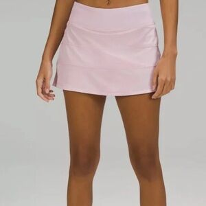 Lululemon Pace Rival Regular Length Skirt Pink Peony Size 2 EUC